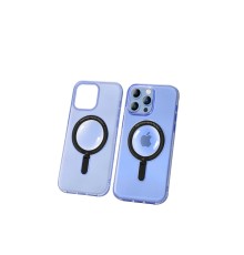 iPhone 14 Pro Kılıf Zoom Standlı Silikon - Sierra Blue