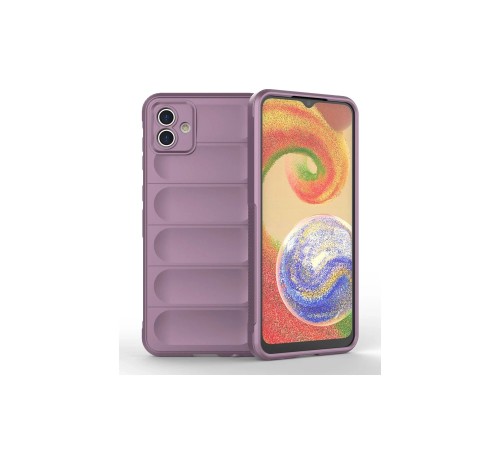 Samsung Galaxy A04E Kılıf Optimum Silikon - Mor Samsung Galaxy A04E Kılıf Optimum Silikon - Mor