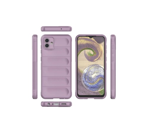 Samsung Galaxy A04E Kılıf Optimum Silikon - Mor Samsung Galaxy A04E Kılıf Optimum Silikon - Mor