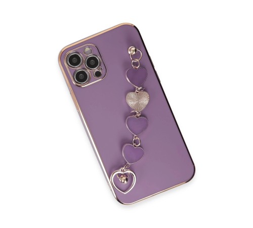 iPhone 12 Pro Kılıf Esila Silikon - Mor iPhone 12 Pro Kılıf Esila Silikon - Mor