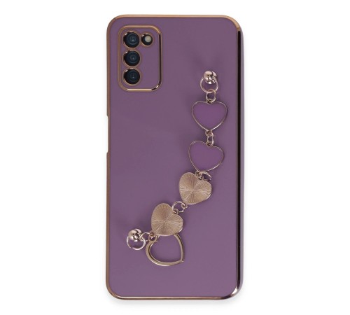 Samsung Galaxy A03S Kılıf Esila Silikon - Mor Samsung Galaxy A03S Kılıf Esila Silikon - Mor
