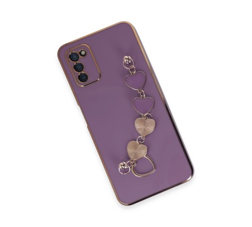 Samsung Galaxy A03S Kılıf Esila Silikon - Mor Samsung Galaxy A03S Kılıf Esila Silikon - Mor