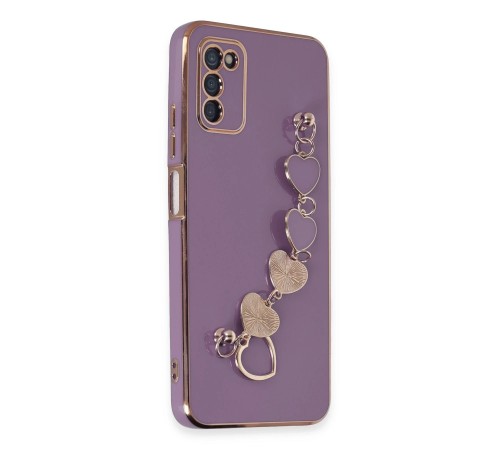 Samsung Galaxy A03S Kılıf Esila Silikon - Mor Samsung Galaxy A03S Kılıf Esila Silikon - Mor
