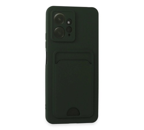 Xiaomi Redmi Note 12 4G Kılıf Kelvin Kartvizitli Silikon - Koyu Yeşil Xiaomi Redmi Note 12 4G Kılıf Kelvin Kartvizitli Silikon - Koyu Yeşil