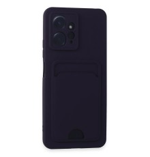 Xiaomi Redmi Note 12 4G Kılıf Kelvin Kartvizitli Silikon - Derin Mor