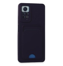 Xiaomi Redmi Note 11 Pro Kılıf Kelvin Kartvizitli Silikon - Derin Mor