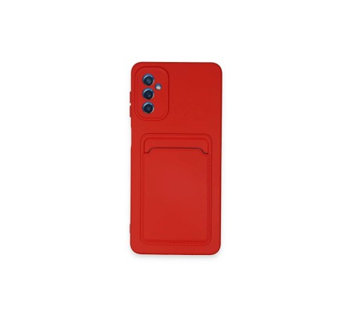 Samsung Galaxy A14 4G Kılıf Kelvin Kartvizitli Silikon - Kırmızı