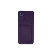 Samsung Galaxy A14 4G Kılıf Kelvin Kartvizitli Silikon - Derin Mor