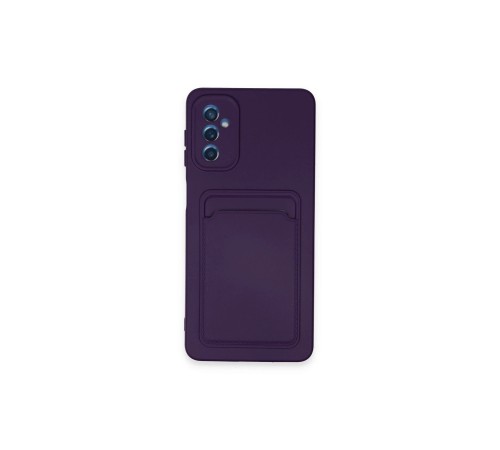 Samsung Galaxy A14 4G Kılıf Kelvin Kartvizitli Silikon - Derin Mor