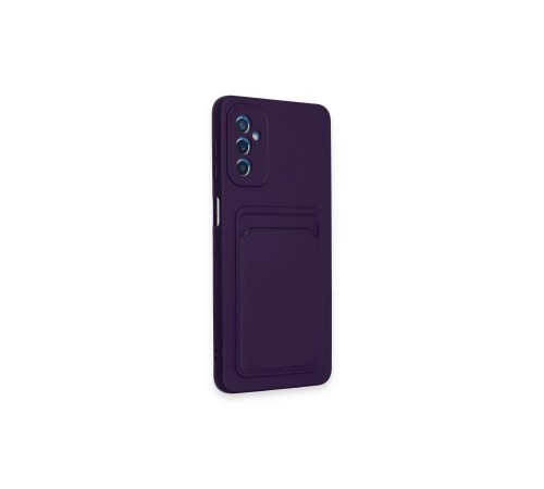 Samsung Galaxy A14 4G Kılıf Kelvin Kartvizitli Silikon - Derin Mor