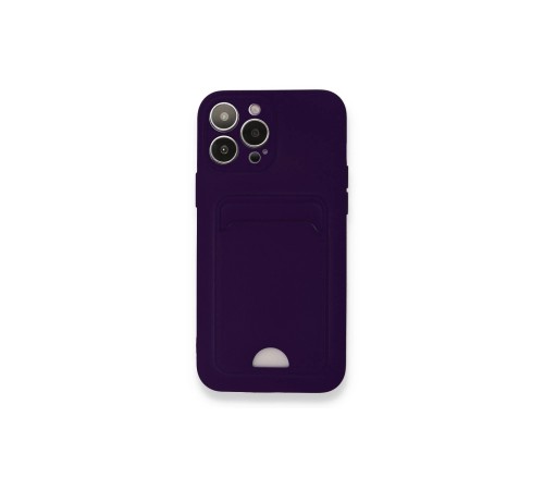 iPhone 12 Pro Max Kılıf Kelvin Kartvizitli Silikon - Derin Mor iPhone 12 Pro Max Kılıf Kelvin Kartvizitli Silikon - Derin Mor