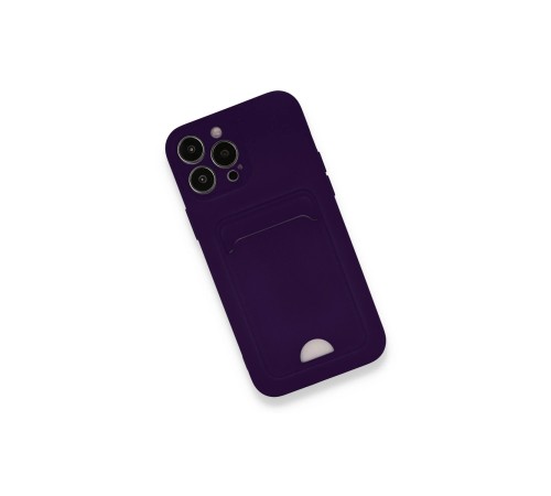 iPhone 12 Pro Max Kılıf Kelvin Kartvizitli Silikon - Derin Mor iPhone 12 Pro Max Kılıf Kelvin Kartvizitli Silikon - Derin Mor