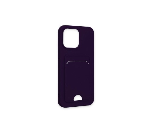 iPhone 14 Pro Max Kılıf Kelvin Kartvizitli Silikon - Derin Mor iPhone 14 Pro Max Kılıf Kelvin Kartvizitli Silikon - Derin Mor