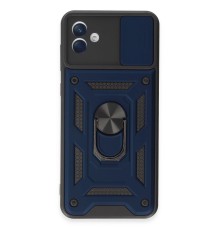 Samsung Galaxy A04E Kılıf Pars Lens Yüzüklü Silikon - Lacivert