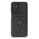 Samsung Galaxy A14 4G Kılıf Pars Lens Yüzüklü Silikon - Siyah
