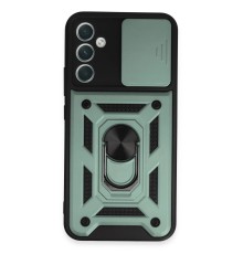 Samsung Galaxy A34 5G Kılıf Pars Lens Yüzüklü Silikon - Yeşil