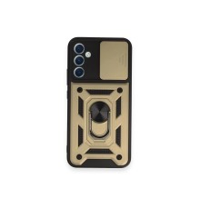 Samsung Galaxy A54 5G Kılıf Pars Lens Yüzüklü Silikon - Gold