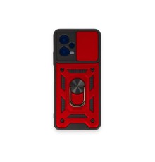 Xiaomi Redmi Note 12 4G Kılıf Pars Lens Yüzüklü Silikon - Kırmızı
