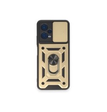 Xiaomi Redmi Note 12 4G Kılıf Pars Lens Yüzüklü Silikon - Gold