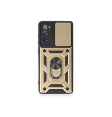 Samsung Galaxy S20 FE Kılıf Pars Lens Yüzüklü Silikon - Gold