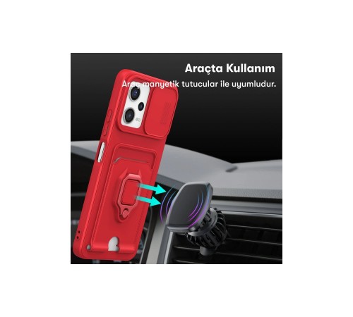 Xiaomi Redmi Note 12 Pro 5G Kılıf Zuma Kartvizitli Yüzüklü Silikon - Siyah Xiaomi Redmi Note 12 Pro 5G Kılıf Zuma Kartvizitli Yüzüklü Silikon - Siyah