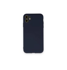 iPhone 12 Mini Kılıf Nano içi Kadife Silikon - Lacivert