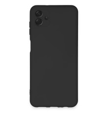 Samsung Galaxy A04E Kılıf Nano içi Kadife Silikon - Siyah
