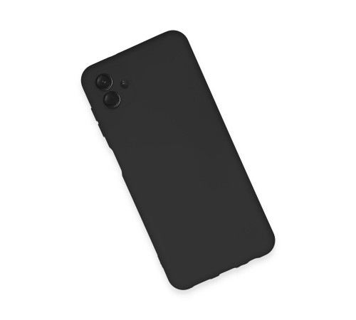 Samsung Galaxy A04E Kılıf Nano içi Kadife Silikon - Siyah Samsung Galaxy A04E Kılıf Nano içi Kadife Silikon - Siyah