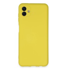 Samsung Galaxy A04E Kılıf Nano içi Kadife Silikon - Sarı