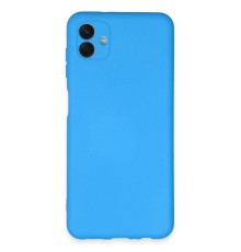 Samsung Galaxy A04E Kılıf Nano içi Kadife Silikon - Mavi
