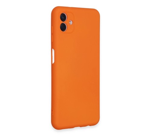 Samsung Galaxy A04E Kılıf Nano içi Kadife Silikon - Turuncu Samsung Galaxy A04E Kılıf Nano içi Kadife Silikon - Turuncu