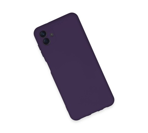 Samsung Galaxy A04E Kılıf Nano içi Kadife Silikon - Mor Samsung Galaxy A04E Kılıf Nano içi Kadife Silikon - Mor