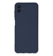 Samsung Galaxy A04E Kılıf Nano içi Kadife Silikon - Lacivert