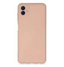Samsung Galaxy A04E Kılıf Nano içi Kadife Silikon - Pudra