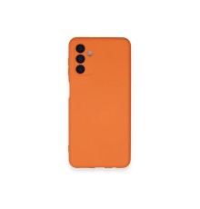 Samsung Galaxy A14 4G Kılıf Nano içi Kadife Silikon - Turuncu