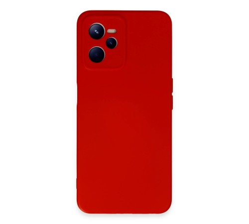 Realme C35 Kılıf Nano içi Kadife Silikon - Kırmızı Realme C35 Kılıf Nano içi Kadife Silikon - Kırmızı