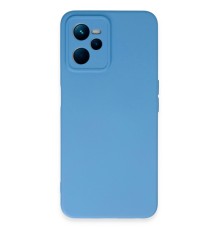 Realme C35 Kılıf Nano içi Kadife Silikon - Mavi
