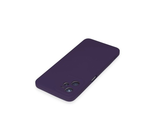 Realme C35 Kılıf Nano içi Kadife Silikon - Mor Realme C35 Kılıf Nano içi Kadife Silikon - Mor