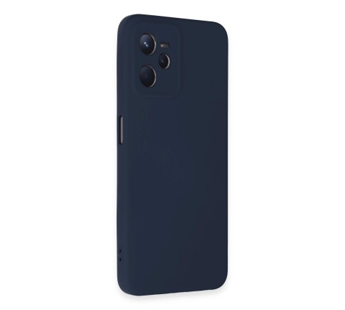 Realme C35 Kılıf Nano içi Kadife Silikon - Lacivert Realme C35 Kılıf Nano içi Kadife Silikon - Lacivert