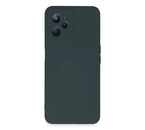 Realme C35 Kılıf Nano içi Kadife Silikon - Koyu Yeşil Realme C35 Kılıf Nano içi Kadife Silikon - Koyu Yeşil