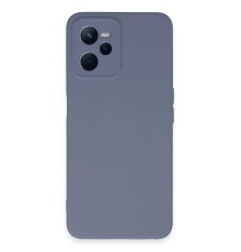 Realme C35 Kılıf Nano içi Kadife Silikon - Gri