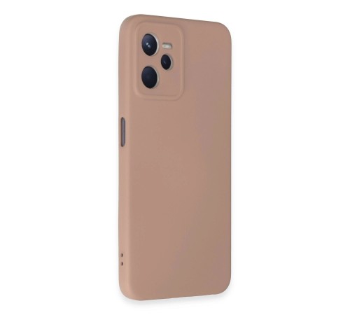 Realme C35 Kılıf Nano içi Kadife Silikon - Pudra Realme C35 Kılıf Nano içi Kadife Silikon - Pudra
