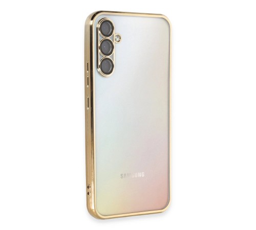 Samsung Galaxy A54 5G Kılıf Razer Lensli Silikon - Gold