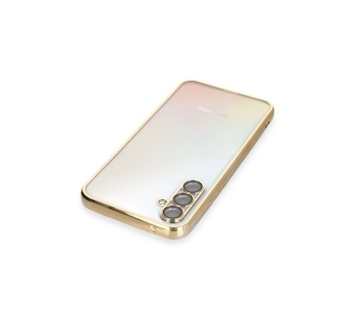 Samsung Galaxy A54 5G Kılıf Razer Lensli Silikon - Gold