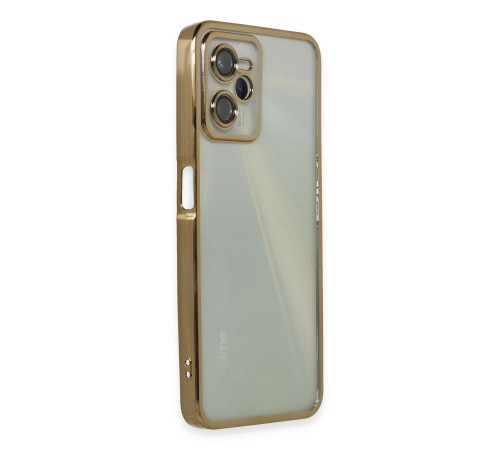 Realme C35 Kılıf Lensli Silikon - Gold
