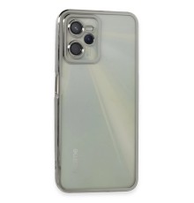 Realme C35 Kılıf Lensli Silikon - Gümüş