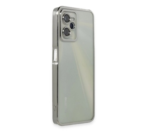 Realme C35 Kılıf Lensli Silikon - Gümüş