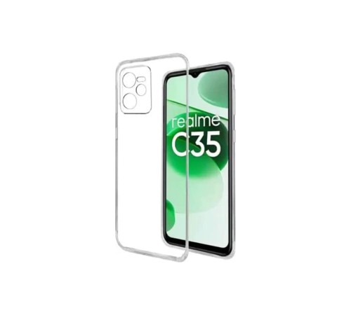 Realme C35 Kılıf Lüx Şeffaf Silikon