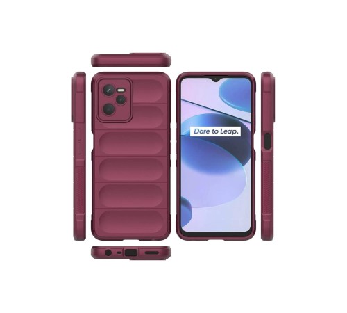 Realme C35 Kılıf Optimum Silikon - Bordo Realme C35 Kılıf Optimum Silikon - Bordo