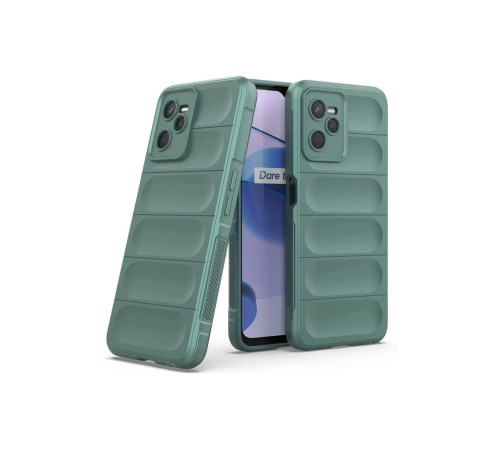 Realme C35 Kılıf Optimum Silikon - Koyu Yeşil